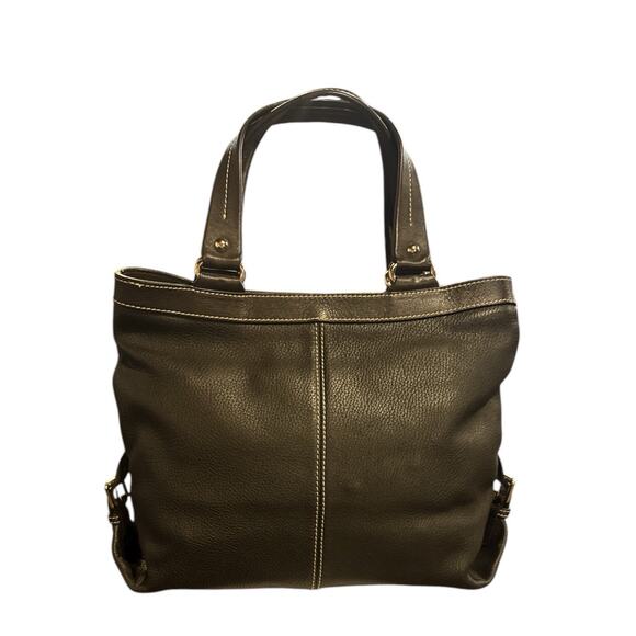 Dooney & Bourke Pebble Leather Sara Bag Deep Brown All Weather Leather EUC - Picture 6 of 16